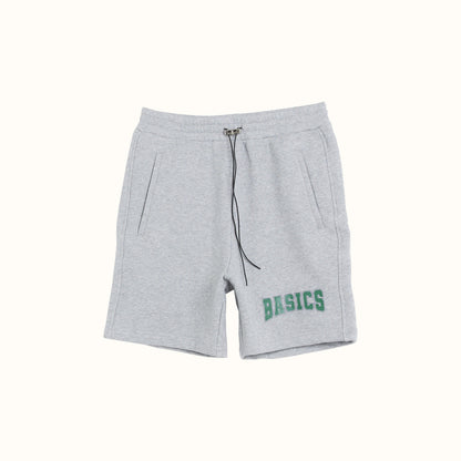 FLAT VARSITY JOGGER SHORTS - GREY